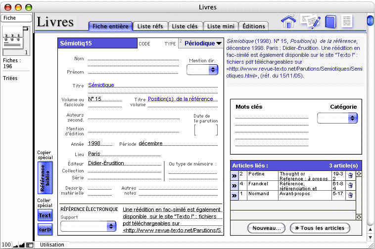 Fiche livre