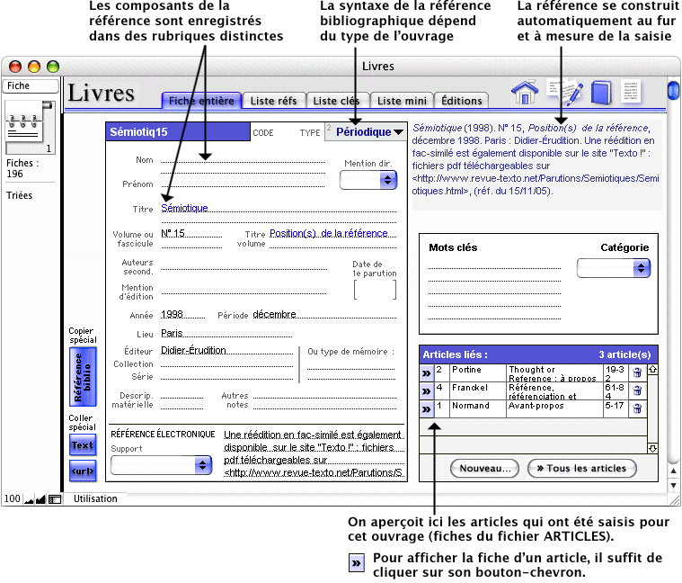 Articles du livre